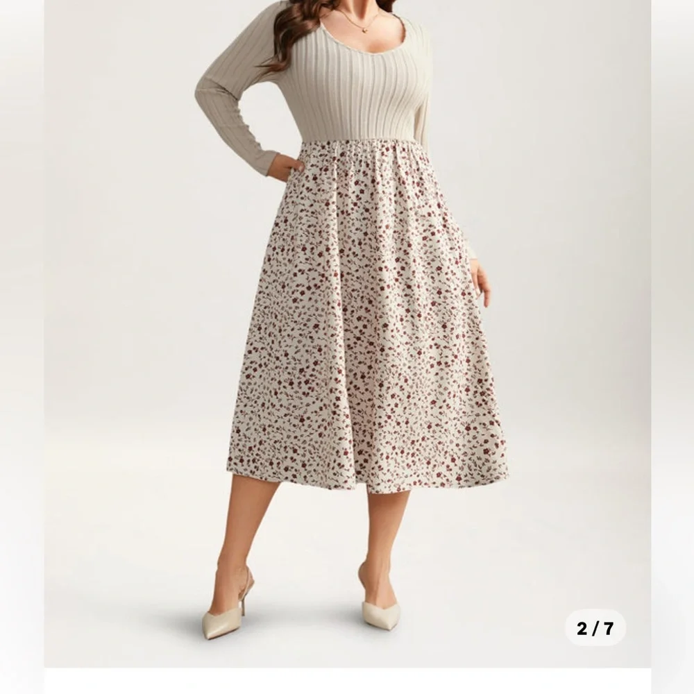 Floral midi dress - Picture 4 of 11